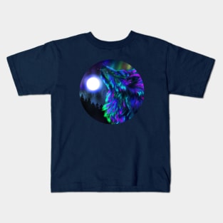 Howling wolf spirit Kids T-Shirt